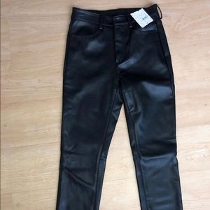 Free People Leather (skinny) Pants